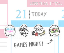 Load image into Gallery viewer, S_138 Squidge Has A Games Night | Squidge Stickers | Planner Stickers
