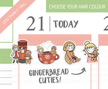 Load image into Gallery viewer, CL_016 Gingerbread Cuties | Lottie Stickers | Festive Planner Stickers
