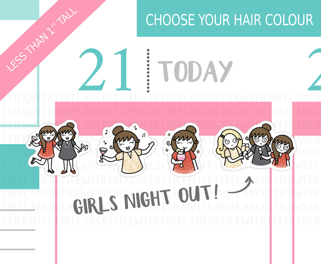 L_049 Girls Night Out | Lottie Stickers | Planner Stickers