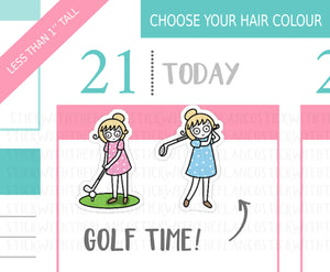 L_050 Golf Time | Lottie Stickers | Planner Stickers