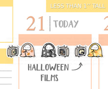 Load image into Gallery viewer, S_095 Squidge Watches Spooky Movies | Squidge Stickers | Planner Stickers
