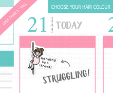 Load image into Gallery viewer, L_177 Hanging By A Thread | Lottie Stickers | Planner Stickers
