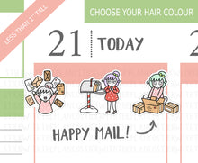 Load image into Gallery viewer, CL_013 Festive Happy Mail | Lottie Stickers | Festive Planner Stickers
