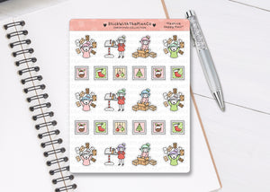 CL_013 Festive Happy Mail | Lottie Stickers | Festive Planner Stickers