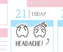 Load image into Gallery viewer, S_048 Squidge Has a Migraine | Squidge Stickers | Planner Stickers
