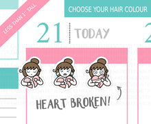 Load image into Gallery viewer, L_208 Heartbroken | Lottie Stickers | Planner Stickers
