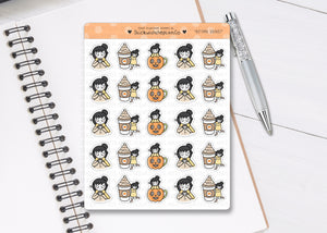 FL_008 Hot Drinks | Lottie Stickers | Autumn/Fall and Halloween Planner Stickers