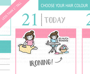 L_061 Ironing | Lottie Stickers | Planner Stickers