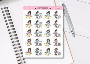 L_061 Ironing | Lottie Stickers | Planner Stickers