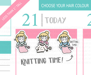 L_062 Knitting | Lottie Stickers | Planner Stickers