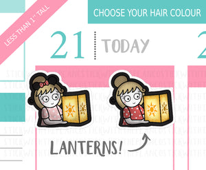 L_063 Lanterns | Lottie Stickers | Planner Stickers