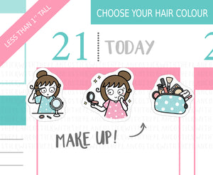 L_068 Make Up | Lottie Stickers | Planner Stickers