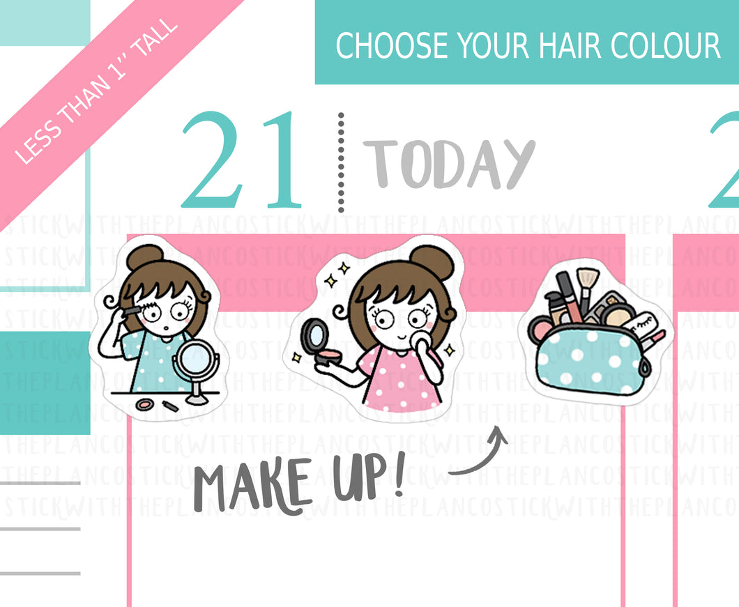 L_068 Make Up | Lottie Stickers | Planner Stickers