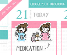 Load image into Gallery viewer, L_071 Medication Reminder  | Lottie Stickers | Planner Stickers
