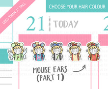 Load image into Gallery viewer, L_185 Mouse Ears (Part One) | Lottie Stickers | Planner Stickers
