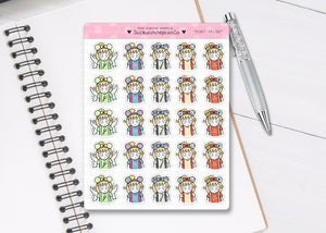 L_185 Mouse Ears (Part One) | Lottie Stickers | Planner Stickers