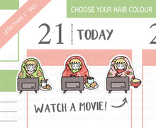 Load image into Gallery viewer, CL_014 Festive TV Watching | Lottie Stickers | Festive Planner Stickers
