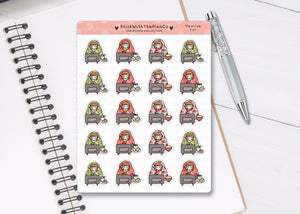 CL_014 Festive TV Watching | Lottie Stickers | Festive Planner Stickers