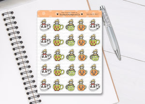 FL_010 Spooky Mugs | Lottie Stickers | Autumn/Fall and Halloween Planner Stickers