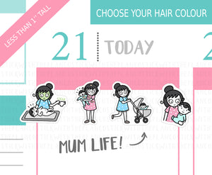 L_078 Mum Life PT One | Lottie Stickers | Planner Stickers