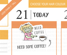 Load image into Gallery viewer, FL_020 Need Coffee (Zombie Edition) | Lottie Stickers | Autumn/Fall and Halloween Planner Stickers
