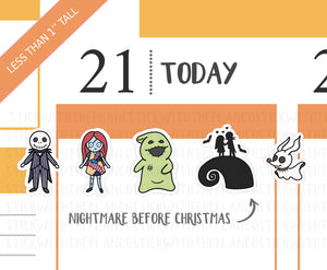 FL_026 Nightmare Before Christmas | Lottie Stickers | Autumn/Fall and Halloween Planner Stickers