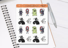 Load image into Gallery viewer, FL_026 Nightmare Before Christmas | Lottie Stickers | Autumn/Fall and Halloween Planner Stickers
