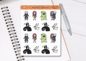 FL_026 Nightmare Before Christmas | Lottie Stickers | Autumn/Fall and Halloween Planner Stickers