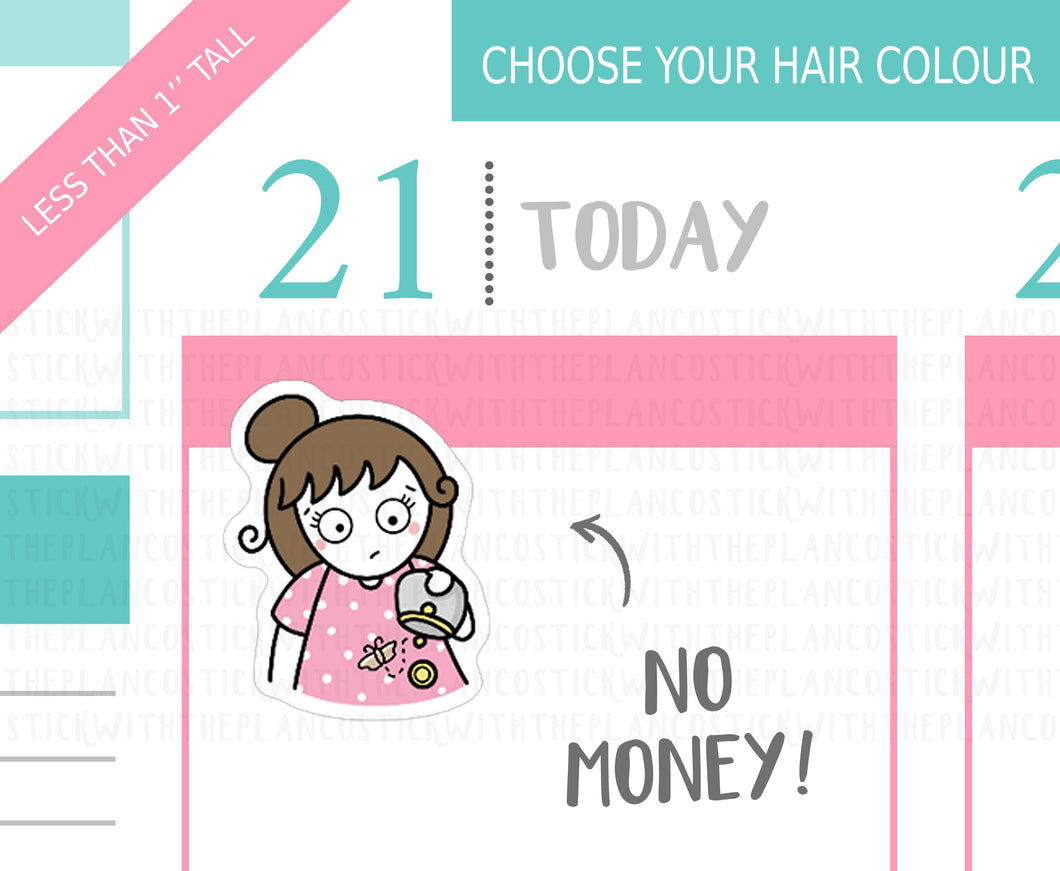 L_203 No Money! | Lottie Stickers | Planner Stickers