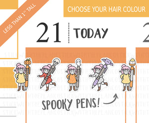 FL_017 Spooky Pens | Lottie Stickers | Autumn/Fall and Halloween Planner Stickers