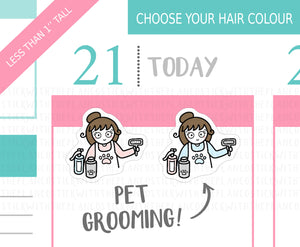 L_216 Pet Grooming | Lottie Stickers | Planner Stickers