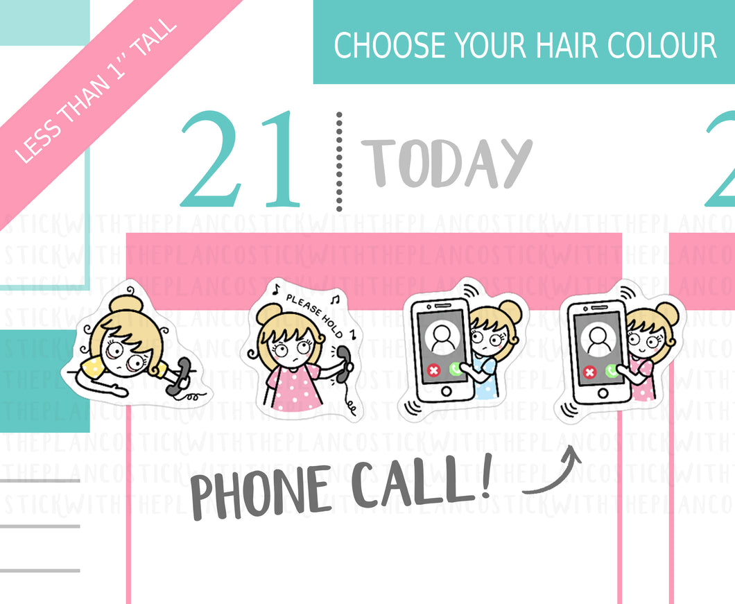 L_090 Phone Call | Lottie Stickers | Planner Stickers