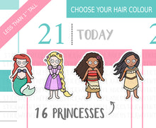 Load image into Gallery viewer, L_097 Princesses | Lottie Stickers | Planner Stickers
