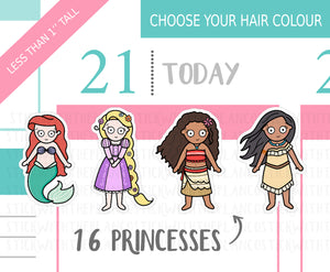 L_097 Princesses | Lottie Stickers | Planner Stickers