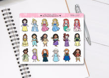 Load image into Gallery viewer, L_097 Princesses | Lottie Stickers | Planner Stickers
