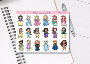 L_097 Princesses | Lottie Stickers | Planner Stickers