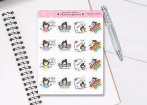 L_165 Procrastination | Lottie Stickers | Planner Stickers