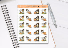 Load image into Gallery viewer, FL_003 Carving Pumpkins | Lottie Stickers | Autumn/Fall and Halloween Planner Stickers
