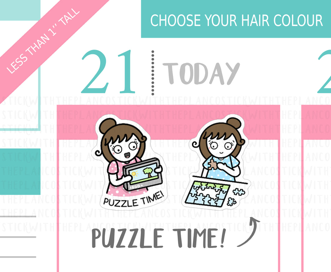 L_098 Puzzle Time | Lottie Stickers | Planner Stickers