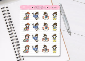 L_100 Reading | Lottie Stickers | Planner Stickers