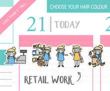 Load image into Gallery viewer, L_103 Working in Retail | Lottie Stickers | Planner Stickers
