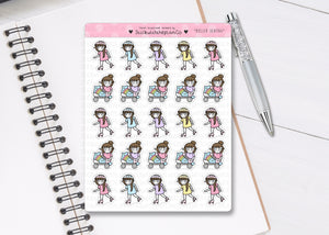 L_190 Roller Skating | Lottie Stickers | Planner Stickers