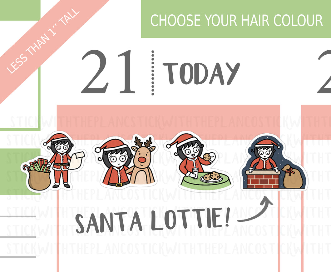 CL_022 Santa Lottie | Lottie Stickers | Festive Planner Stickers