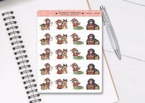 CL_022 Santa Lottie | Lottie Stickers | Festive Planner Stickers