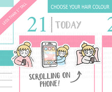 Load image into Gallery viewer, L_217 Scrolling On Phone | Lottie Stickers | Planner Stickers
