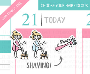 L_105 Shaving | Lottie Stickers | Planner Stickers