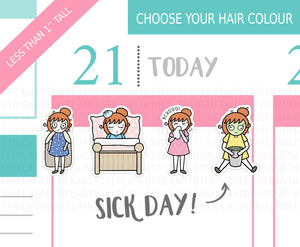 L_106 Sick Day | Lottie Stickers | Planner Stickers