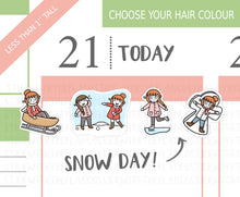 Load image into Gallery viewer, CL_023 Snow Day | Lottie Stickers | Festive Planner Stickers
