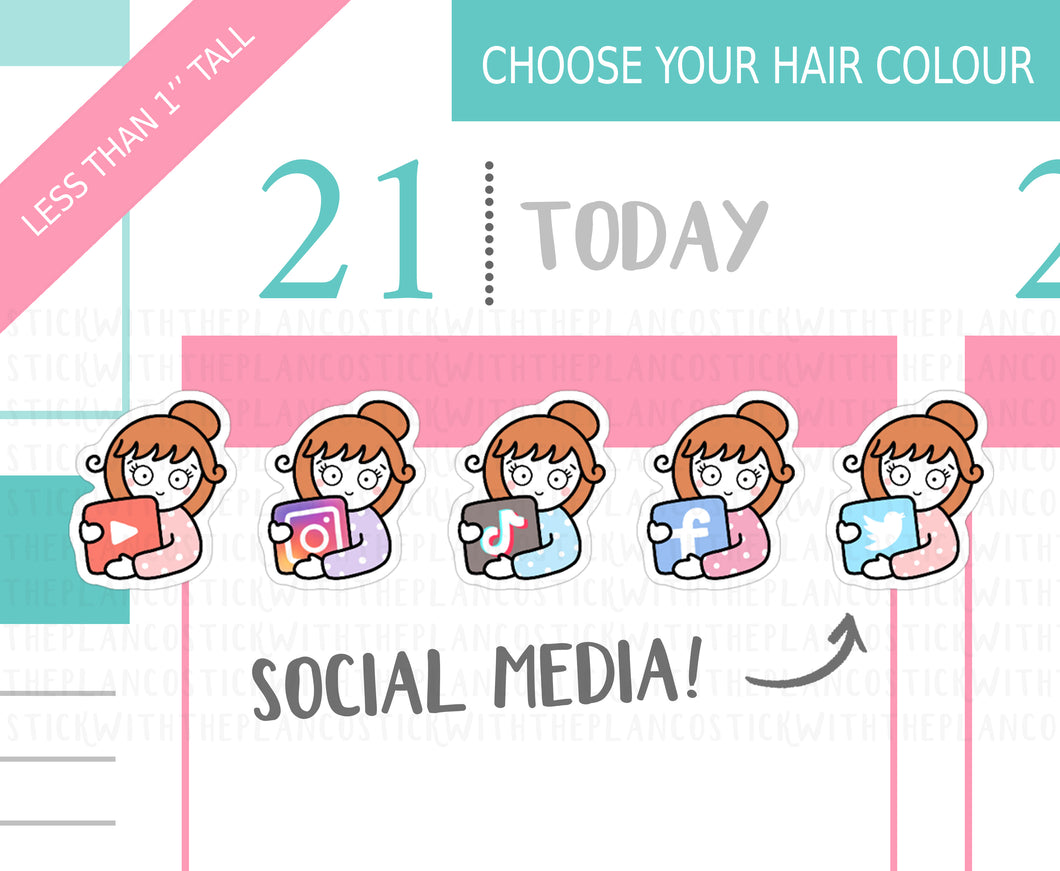 L_234 Social Media | Lottie Stickers | Planner Stickers