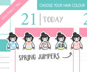 L_235 Spring Jumpers | Lottie Stickers | Planner Stickers